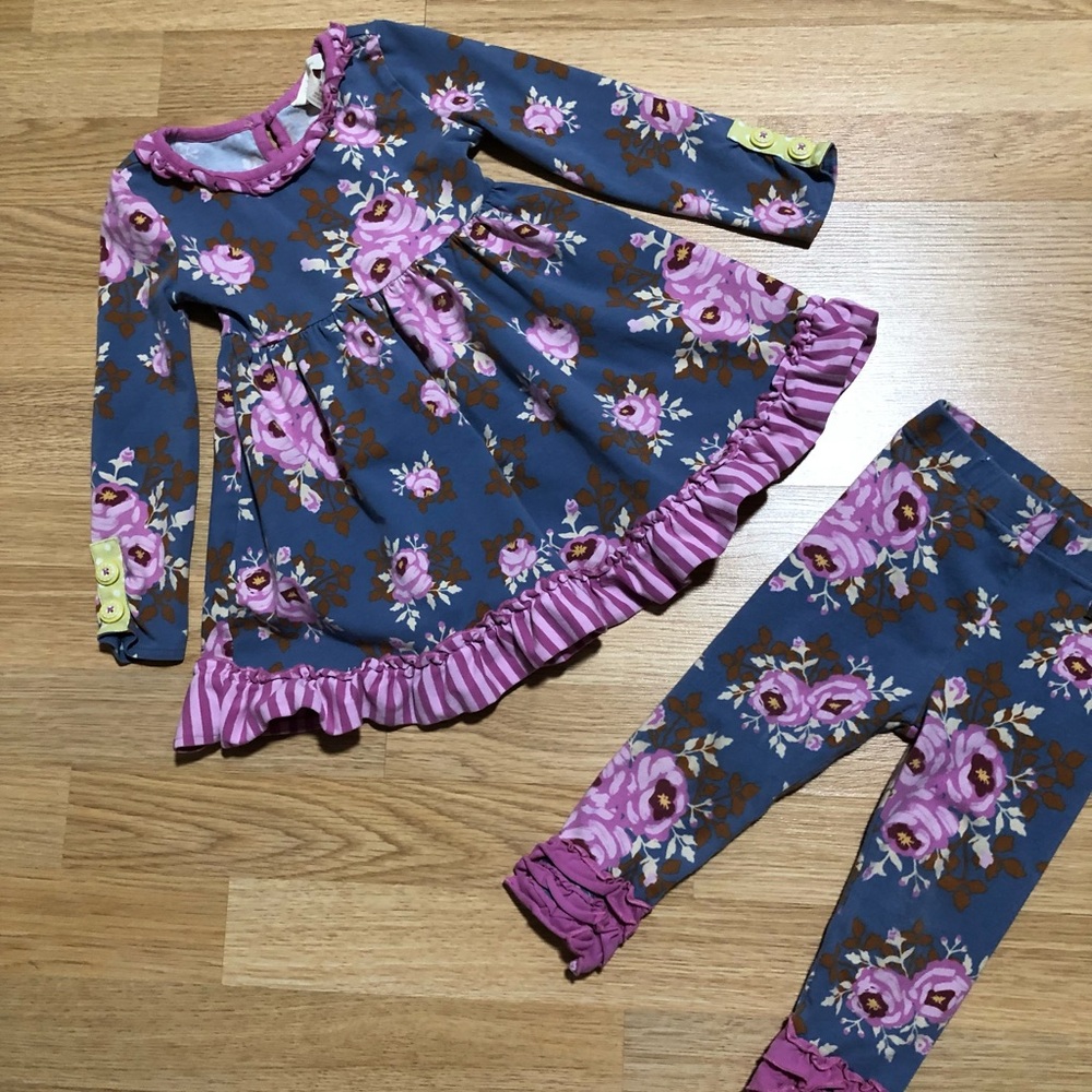 “Matilda Jane” dress with matching leggings size 18/24 months/2